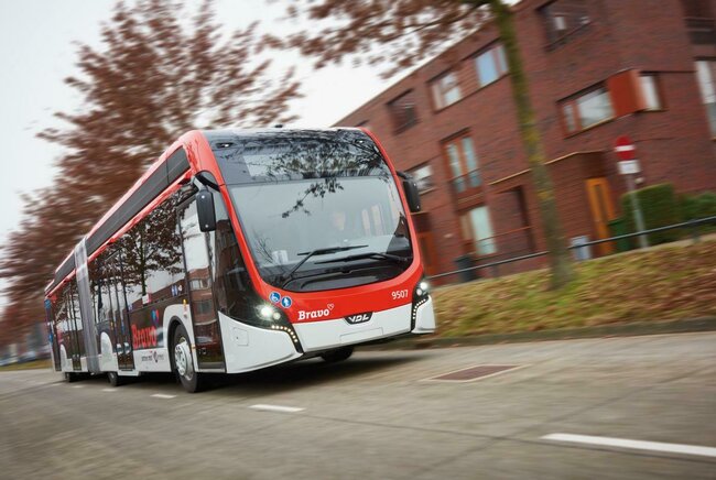 The VDL electric bus that is used in Eindhoven.